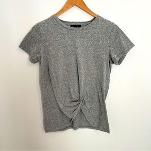 Allison Andrews Heather Gray Tie Front T-shirt - Sz S
